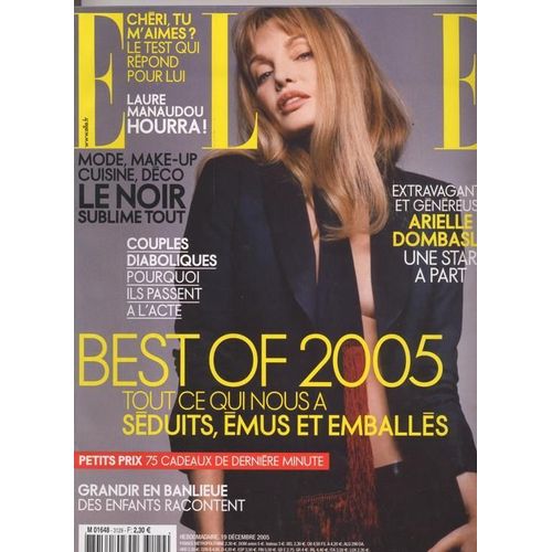 Elle / 19-12-2005  N° 3129 : Arielle Dombasle (4p) - Atom Egoyan (2p) - Sarah Jessica Parker (4p) - Second Sex (3p) - Sophie Auster (1p) - Steve Hiett (22p)