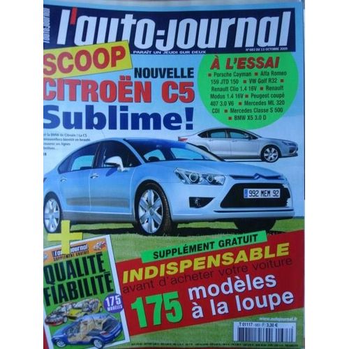 L'auto-Journal  N° 683 : Nouvelle Citroen C5 Sublime