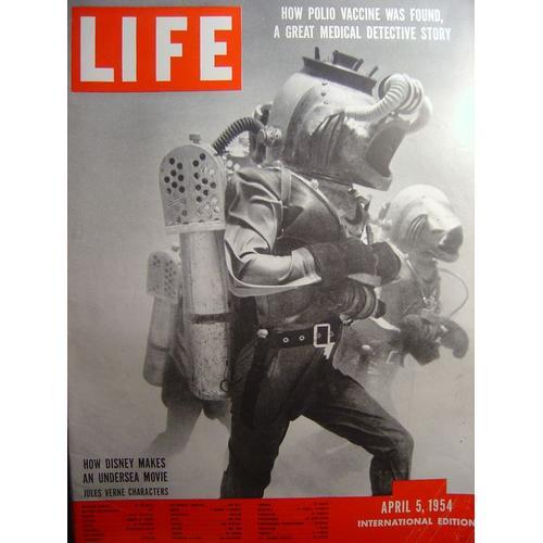 Life  N° 7 : How Polio Vaccine Was Found, A Great Mediacal Detective Story/How Disney Makes An Undersea Movie/Jules Verne Characters