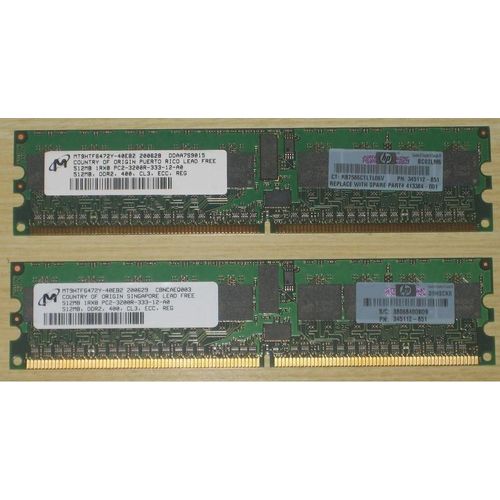 HP - Mémoire - 1 Go - DIMM 240 broches - DDR II - 400 MHz / PC2-3200 - ECC  (ProLiant G4)