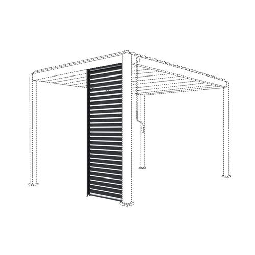 Persienne 100cm Pour Pergola Bioclimatique Triomphe. Côté 3m. Aluminium. Anthracite