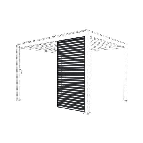 Persienne 130cm Pour Pergola Bioclimatique Triomphe. Côté 4m. Aluminium. Anthracite