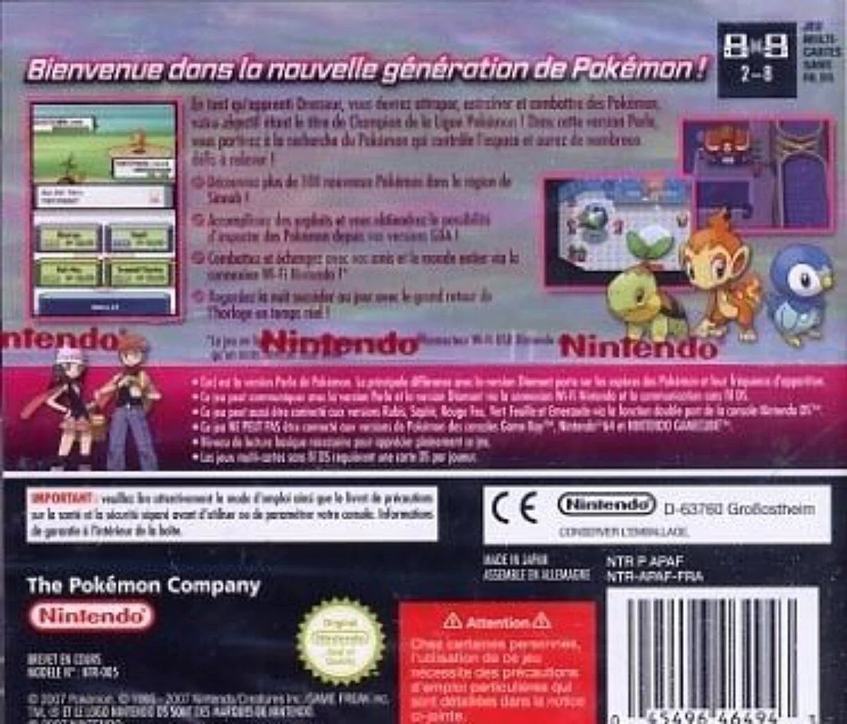 Pokemon Version Perle Nintendo DS