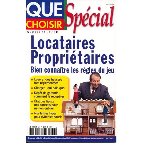 Que Choisir Special N° 56, Locataires - Proprietaires