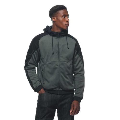 Dainese Daemon-X Safety Sweat À Capuche Zippé Pour Moto, Vert-Noir, 56