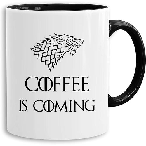 Le Café Arrive ? Tasse Cadeau En Verre À Café Targaryen Trône Le Jeu De Stark Lannister Baratheon Daenerys Khaleesi Tv Blu-Ray Dvd, Couleur: Blanc
