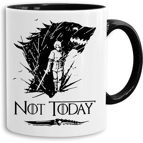 Not Today Ll ? Tasse Cadeau En Verre À Café Targaryen Thrones Game Of Stark Lannister Baratheon Daenerys Khaleesi Tv Blu-Ray Dvd, Couleur: Blanc