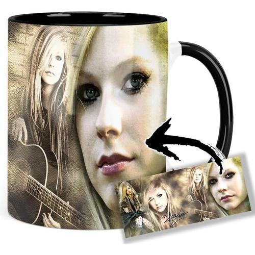 Avril Lavigne B Tasse En Céramique Avec Intérieur Et Poignée Noirs