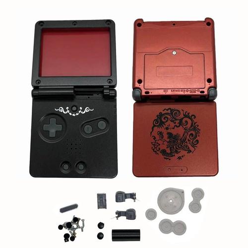 Dragon Rouge - Nouvelle Coque De Remplacement Pour Game Boy Advance, Housse Pour Console De Jeu Nintendo Avec Boutons, Accessoire De Haute Qualité, Sp, Gba