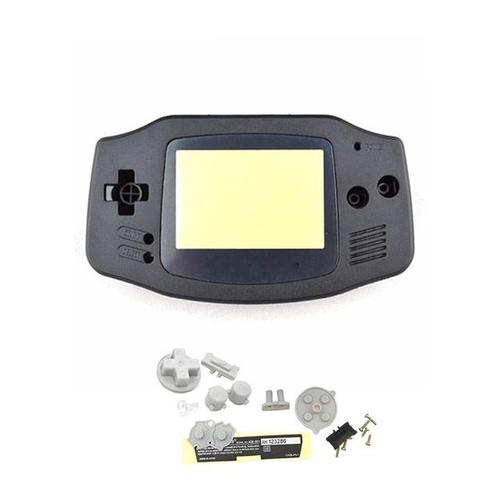 Noir - Novo Escudo De Substituição Gba Completo Para Gameboy Advance Conchas Com Botões De Almofada De Borracha Condutora Kit Para Caso De Jogos Gba Ips