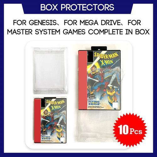 10 Pcs - Protecteur De Boîte Pour Genesis, Mega Drive, Master System, Jeu Cib, Invitation Dans Une Boîte, Boîtier En Plastique Transparent Personnalisé
