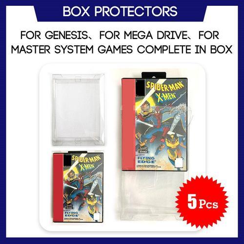 5 Pcs - Protecteur De Boîte Pour Genesis, Mega Drive, Master System, Jeu Cib, Invitation Dans Une Boîte, Boîtier En Plastique Transparent Personnalisé