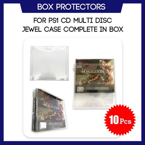 10 Pcs - Protecteur De Boîte Pour Ps1 Cd, Étui À Bijoux Multi-Disque Cib, Boîte D'invitation Dans La Boîte, Boîtier En Plastique Transparent Personnalisé