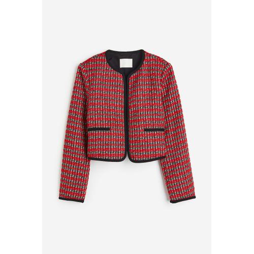 Veste En Tissu Texturé - Rouge