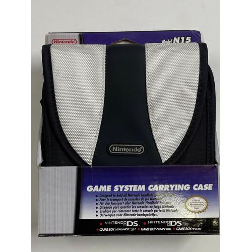 Pochette Officiel Blanc/Noir Nintendo Game Boy Advance Color Micro Ds Ds Lite Dsi 3ds Étui Housse Protection Transport Sacoche