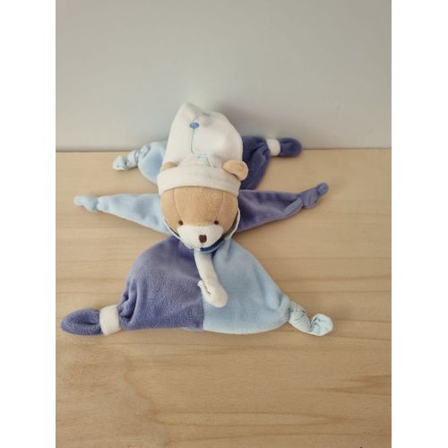 Doudou Ours Blanc Bleu Doudou Et Compagnie