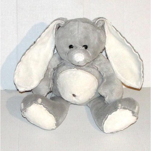 Doudou Lapin Gris Blanc Happy Horse 27 Cm