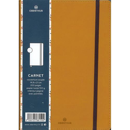 Carnet De Notes Oberthur Souple A5 - Pointillés - 200 Pages - Moutarde