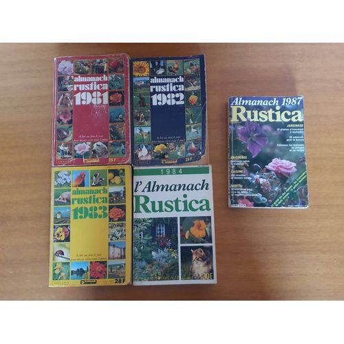 Lot De 5 Almanachs Rustica 1981 À 1984 Et 1987