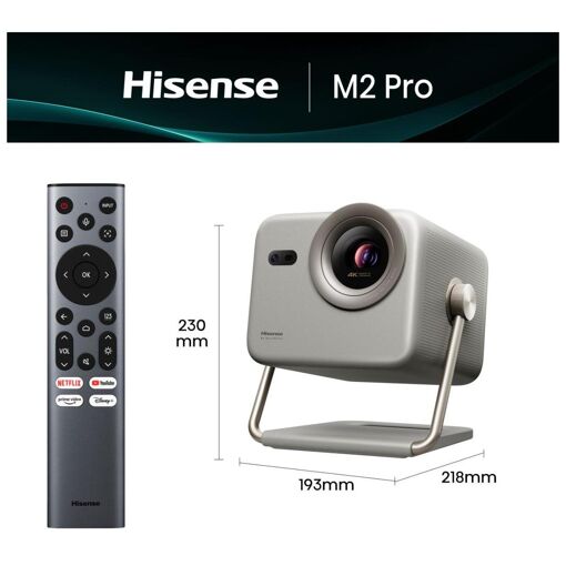 Mini-projecteur 3D Hisense M2 Pro Laser 4K UHD Gris\t - 2