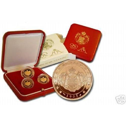 Coffret Monaco Be 2005 - Pièces 1 - 2 - 5 Centimes