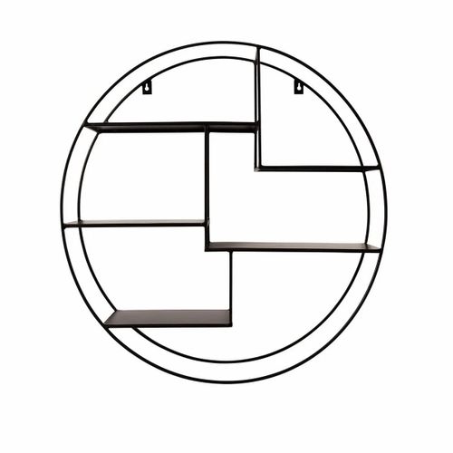Etagère Murale Ronde 5 Niches En Métal Noir - Charlton