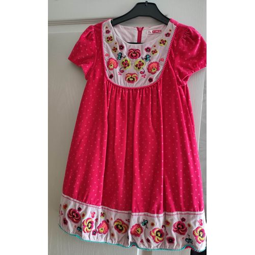 Robe Velours Fillette 8 Ans Dpam Brodée