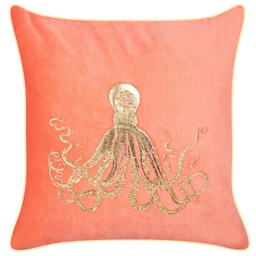 Coussin Laminaria Coton 45 X 45 Cm Animal Corail