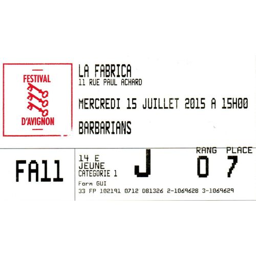 Ticket Festival D'avignon 2015 : Barbarians - Hofesh Schechter