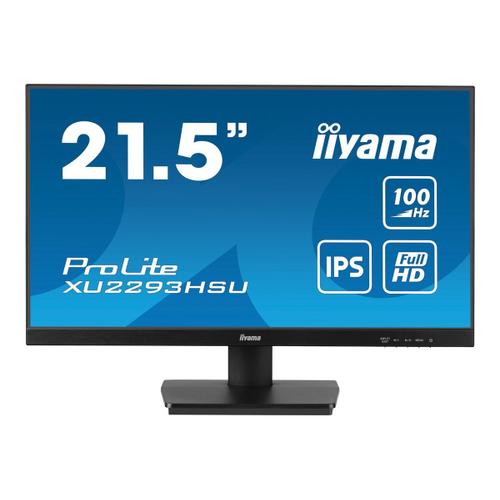 iiyama ProLite XU2293HSU-B6 - Écran LED - 22" (21.5" visualisable) - 1920 x 1080 Full HD (1080p) @ 100 Hz - IPS - 250 cd/m² - 1000:1 - 1 ms - HDMI, DisplayPort - haut-parleurs - noir, mat