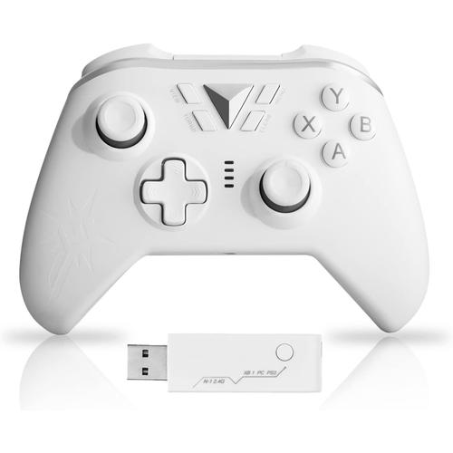 Manette De Jeu Sans Fil Pour Xbox One, 2,4g Joystick Gamepad Controller Avec Turbo Double Vibration Compatible Avec Xbox One S/X/Elite/Xbox Series X/Ps3 /Windows 7/8/10