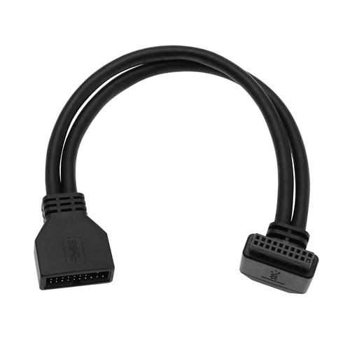 Cable d'extension de carte m¿¿re SATA USB3.0 18 cm 19 broches 270 degr¿¿s male vers femelle compatible avec Windows 2003/2007/XP/Vista/Win7/Win8/Win11