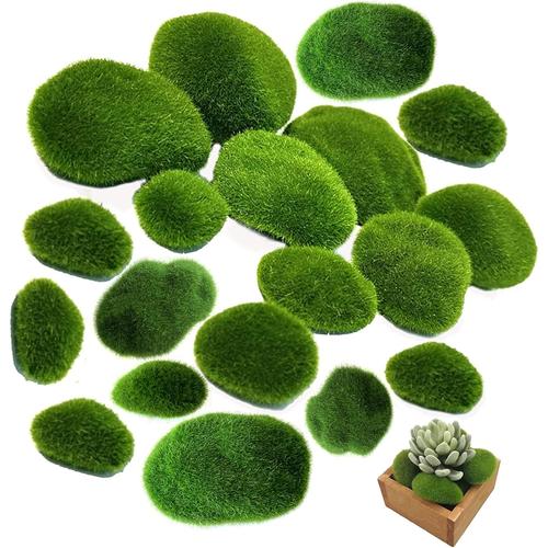 30 Pi¿¿ces Boules de Mousse Vertes, Mousse Artificielle Rocks D¿¿coratifs, 3 Taille Boules de Mousse Verte pour Arrangements Floraux, F¿¿e Jardins, Terrariums et Travaux Manuels