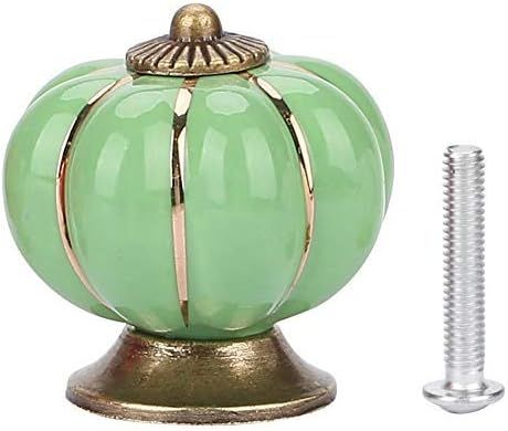 Potiron C¿¿Ramique Boutons Alliage C¿¿Ramique Zinc Vintage Mignon Cabinet Tiroir Poign¿¿Es Pour Placard Commode Cuisine Meubles Chambre Des Enfants Pour Armoire Portes Meubles Maison D¿¿Coration(Vert)