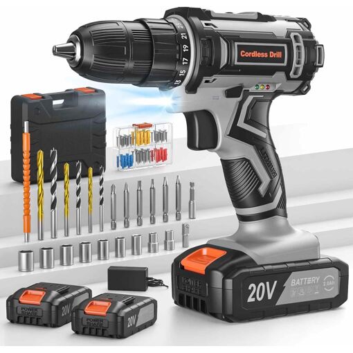 JEXNOVASHOP-Perceuse Visseuse Sans Fil 20V, Visseuse Devisseuse San...