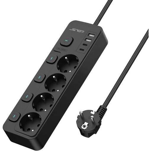 JEXNOVASHOP-Multiprise USB avec Interrupteurs Individuels,Multipris...