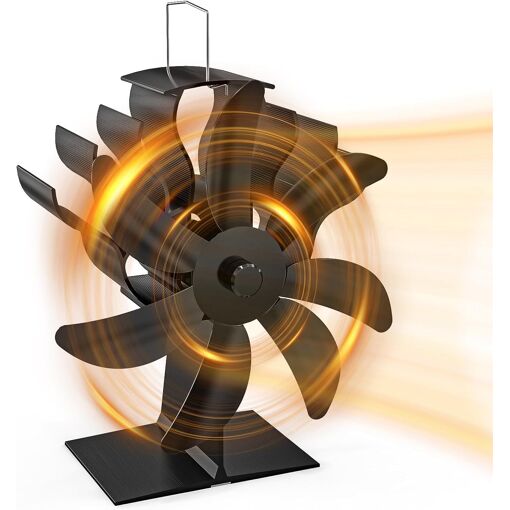JEXNOVASHOP-Ventilateur Poele à Bois, 7 Pales Silencieux Ventilateu...