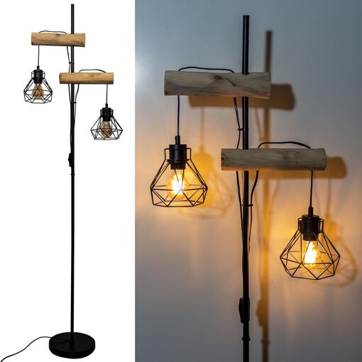 Jexnovashop-Lampadaires Bois Salon Métal Lampadaire : Lampadaire Av...