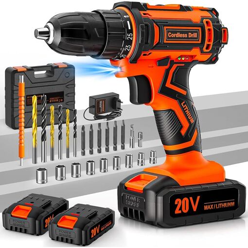 JEXNOVASHOP-Perceuse Visseuse Sans Fil 20V, Visseuse Devisseuse San...