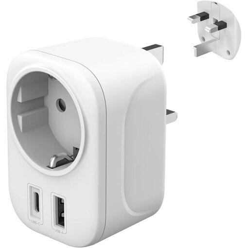 JEXNOVASHOP-Adaptateur Prise Anglaise UK Angleterre France Adaptate...