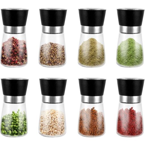 Jexnovashop-Lot De 8 Moulin A Poivre, 180 Ml Moulin A Sel, Moulins ...