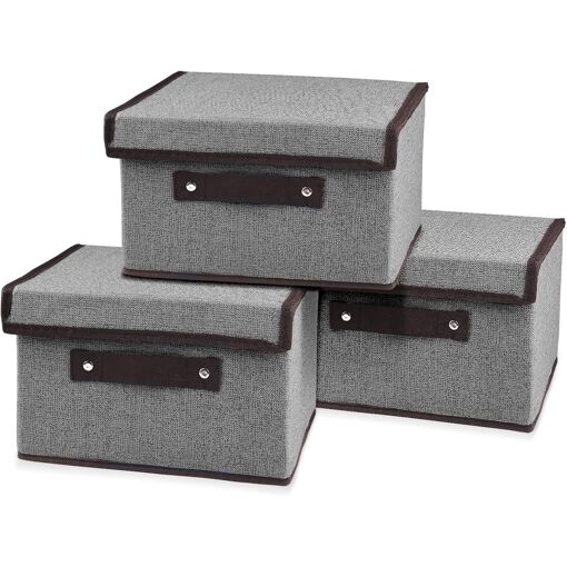 Jexnovashop-3 Pièces Boîte De Rangement, Caisses De Rangement 25cm*...
