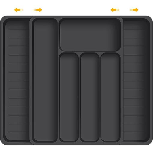 Jexnovashop-Range Couverts Pour Tiroir, Range Couvert Avec 7 Compar...