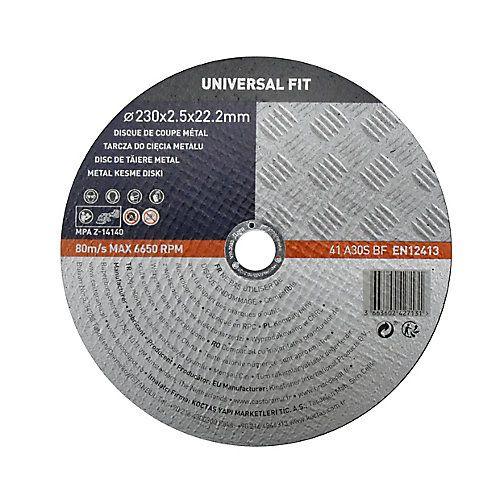 Disque de coupe métal 230x2 5x22 2 mm Universel fit