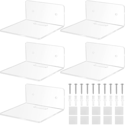 JEXNOVASHOP-5 Pcs Petites Etagere Murale, Étagère Murale Suspendue,...