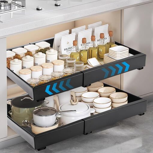 Jexnovashop-Tiroir Coulissant Cuisine Adhesif, Rangement Coulissant...