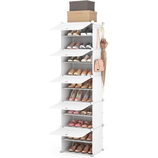 Jexnovashop-Tagère À Chaussures, Meuble À Chaussure 10 Niveaux Armo...