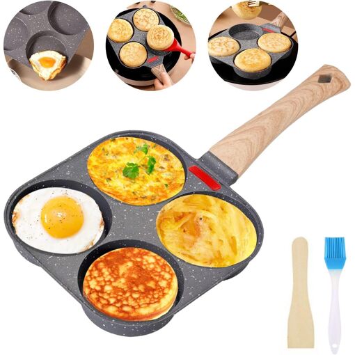 Jexnovashop-Poêle À 4 Emplacements, Poele A Pancakes Et Crêpes Poêl...