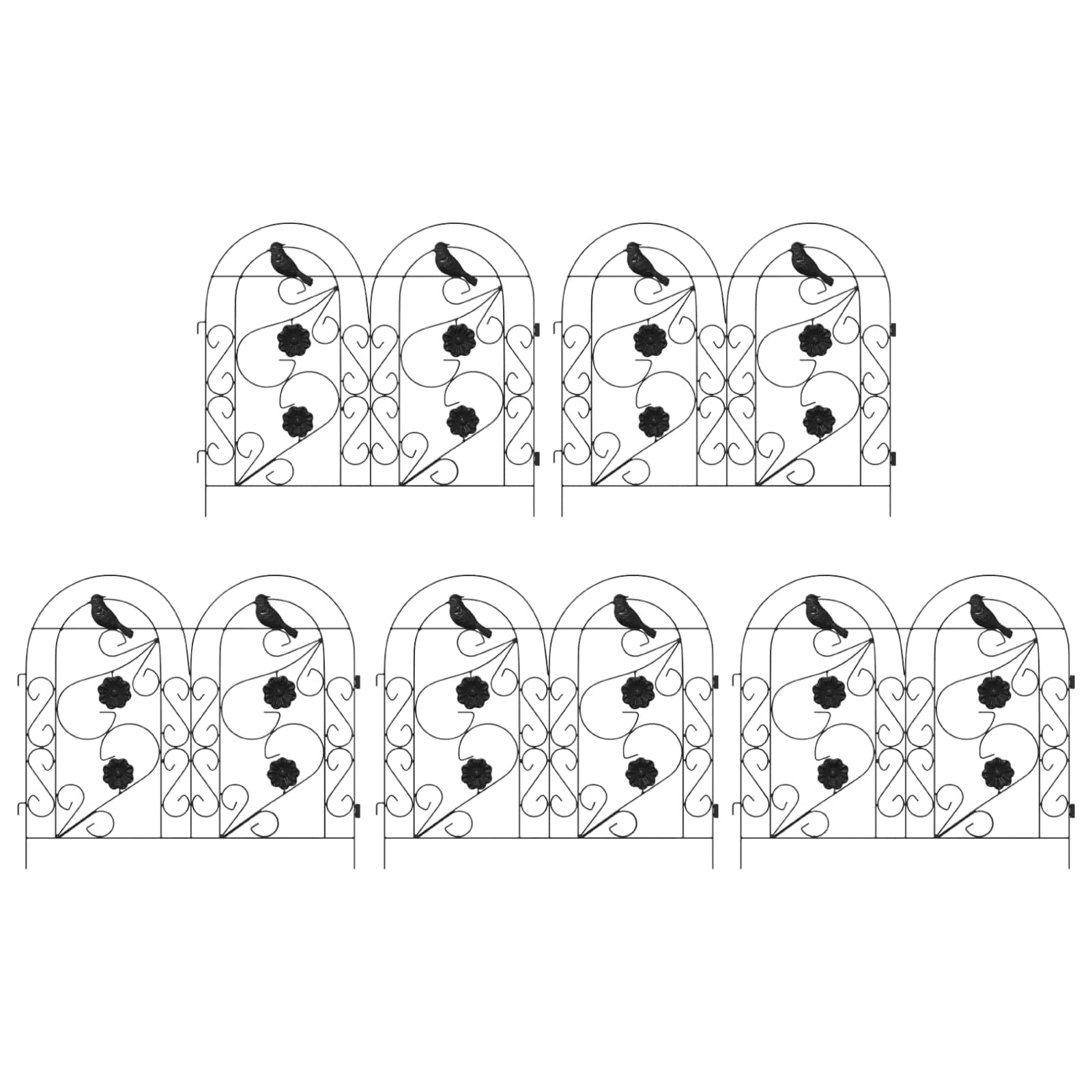 Vidaxl ClĂ´ture De Jardin Treillis Noir