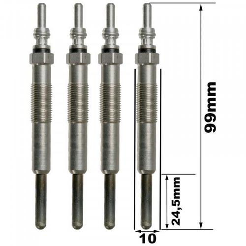 Lot De Quatre Bougies De Préchauffage - Renault Megane 1.9 D 64 03/1997-08/2003